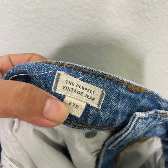 Madewell Womens Jeans Petite Size 27 The Perfect Vintage Jean Denim Blue - Picture 3 of 16